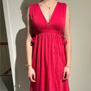 Billabong Hot Pink V-Neck Sleeveless Mini Dress